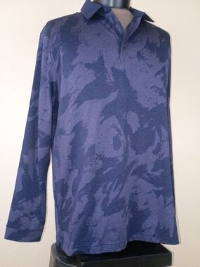 Under Armour Golf Men's Playoff Polo Jacquard Long Sleeve Navy Blue - NWT XL $80